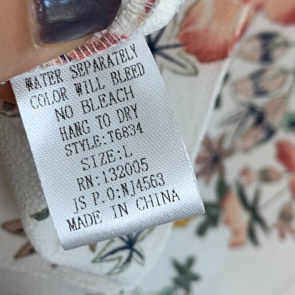 Magnolia South Floral Accordion Cold Shoulder Top - Picture 6 of 9